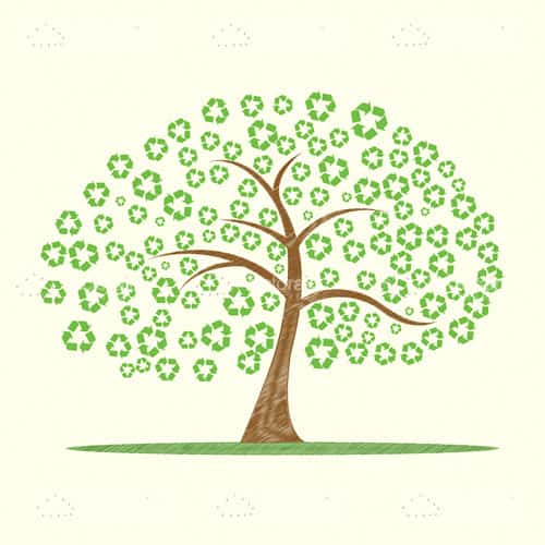 Abstract Tree with Recycle Symbols for Leaves